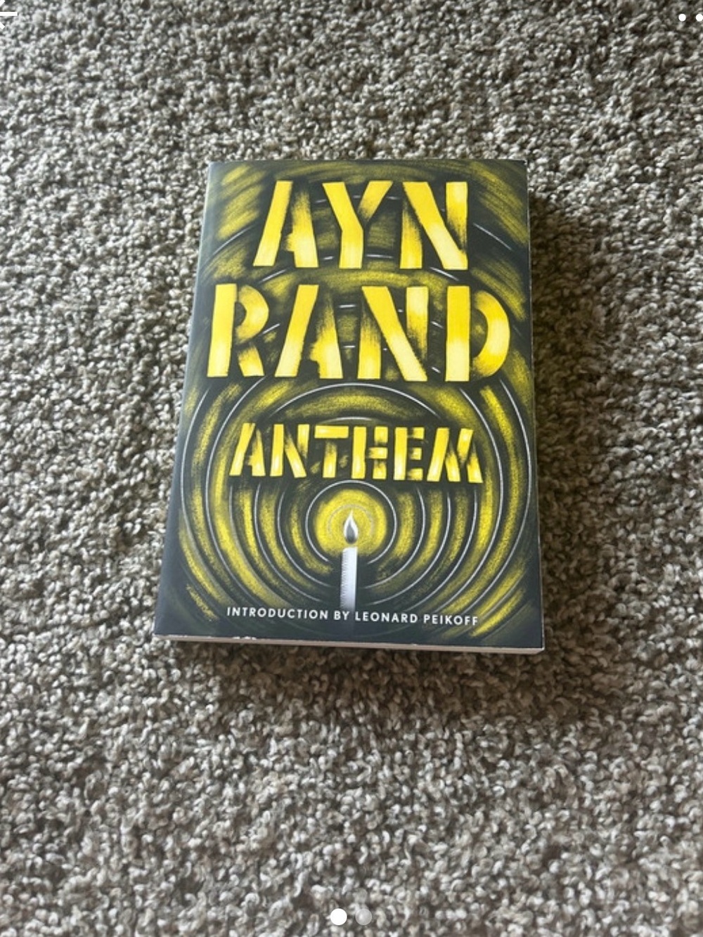 Ayn Rand - Anthem (Yellow & Black Cover)